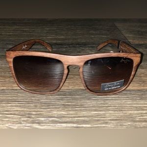 Sean John Men’s Wooden Plastic Frame Sunglasses